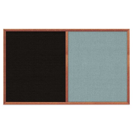 United Visual Products Slim Style Indoor Enclosed Corkboard, 24 UV502SC-GOLD-DRKSPR
